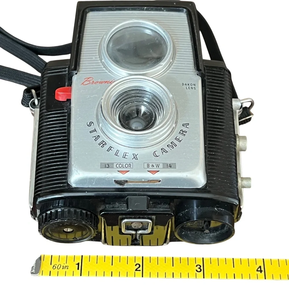 Vintage Kodak Brownie Starflex TLR Camera Dakon Lens 1950s 1960s